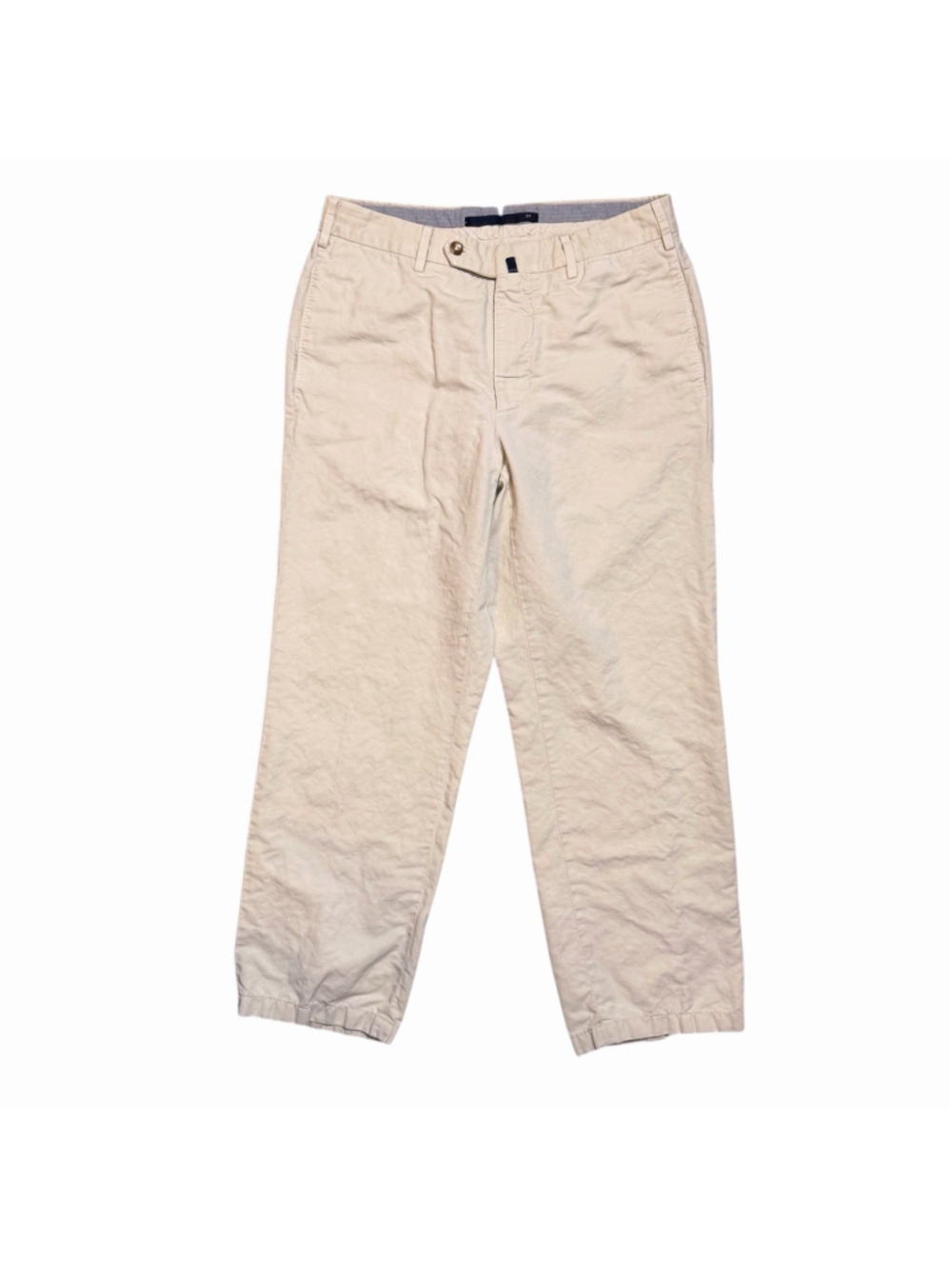 Incotex Venezia 1951 Pants Mens 34x29 Beige Chinolino Trousers Flat Front *READ*
